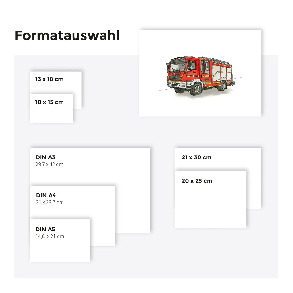 Fahrzeug Poster - Feuerwehr