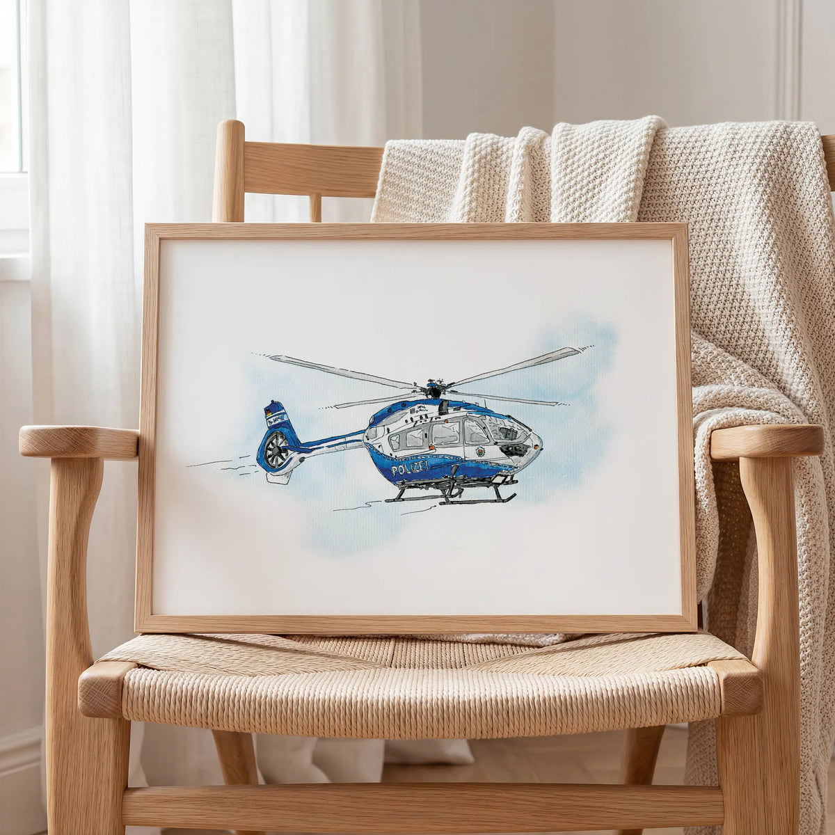 Luftfahrt Poster - Polizei Hubschrauber