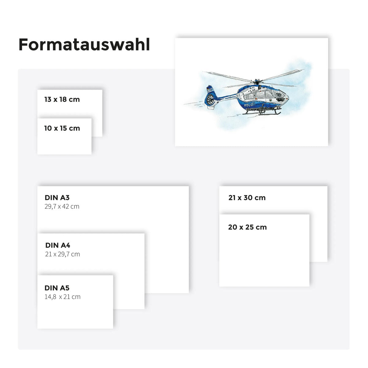 Luftfahrt Poster - Polizei Hubschrauber