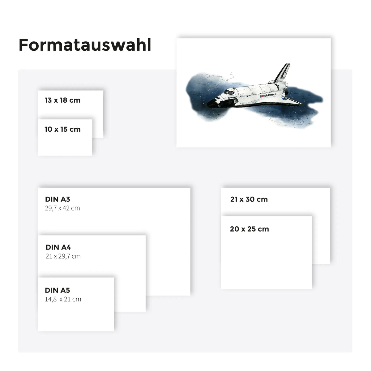Weltraum Poster - Space Shuttle