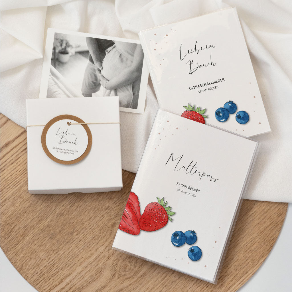 Personalisierbares Geschenke Set zur Schwangerschaft