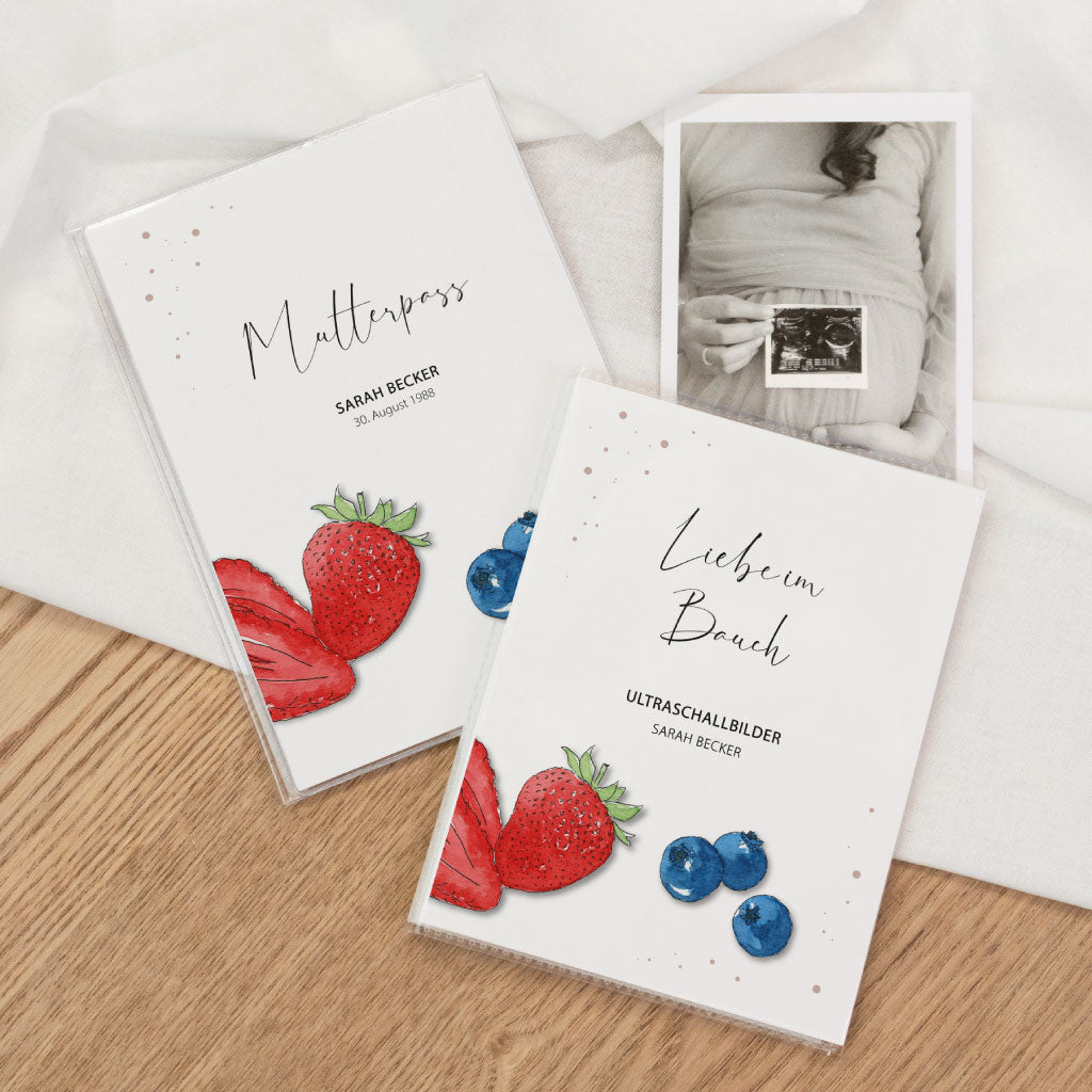 Ultraschall Fotos Album und Mutterpass Hülle