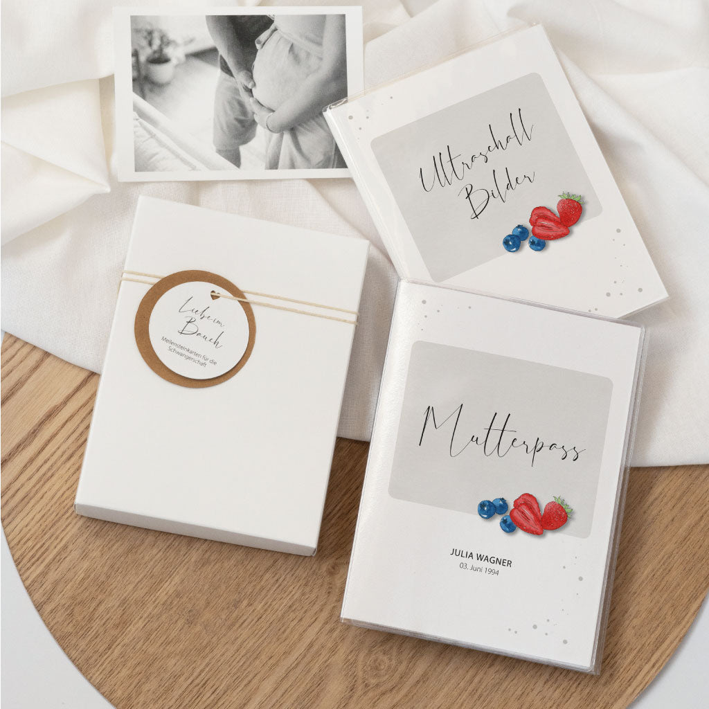 Personalisierbares Geschenke Set zur Schwangerschaft