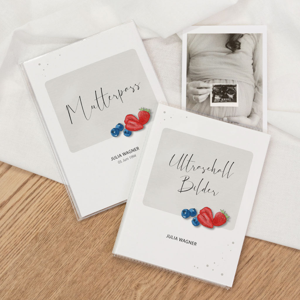 Ultraschall Fotos Album und Mutterpass Hülle