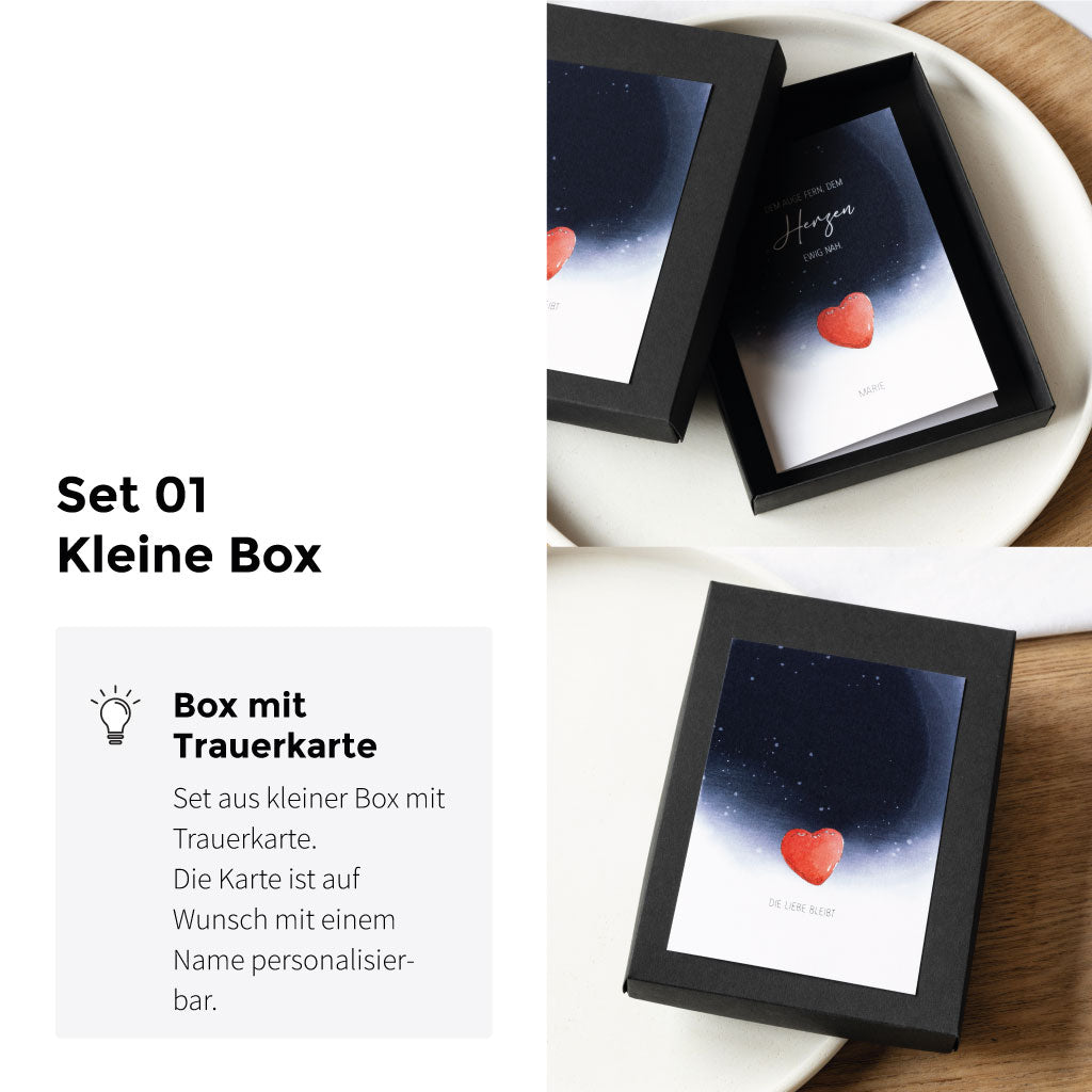 Set 01: Set aus kleiner Box mit Trauerkarte