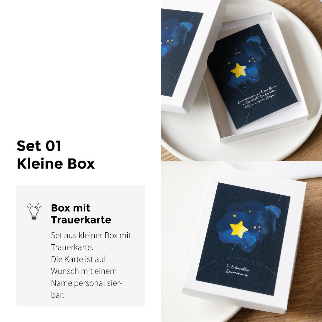 Set 01: Set aus kleiner Box mit Trauerkarte