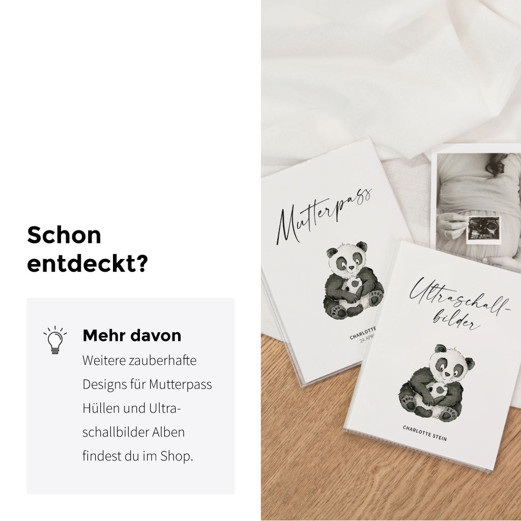 Weitere Designs für Mutterpass Hüllen und Ultraschallbilder Alben findest du im Shop