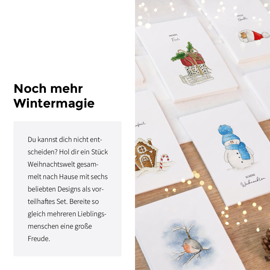 Weihnachtskarte - Schöne Weihnachten | Schneemann
