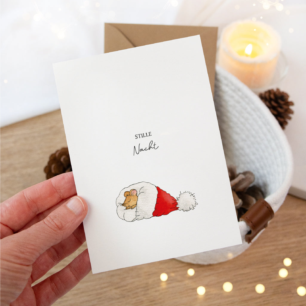 Weihnachtskarte - Stille Nacht | Maus