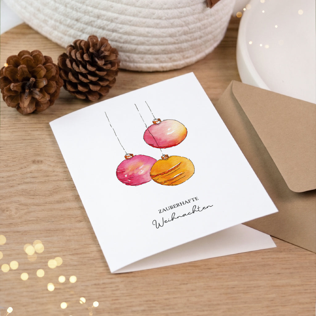 Christmas card - Magical Christmas | Christmas tree balls