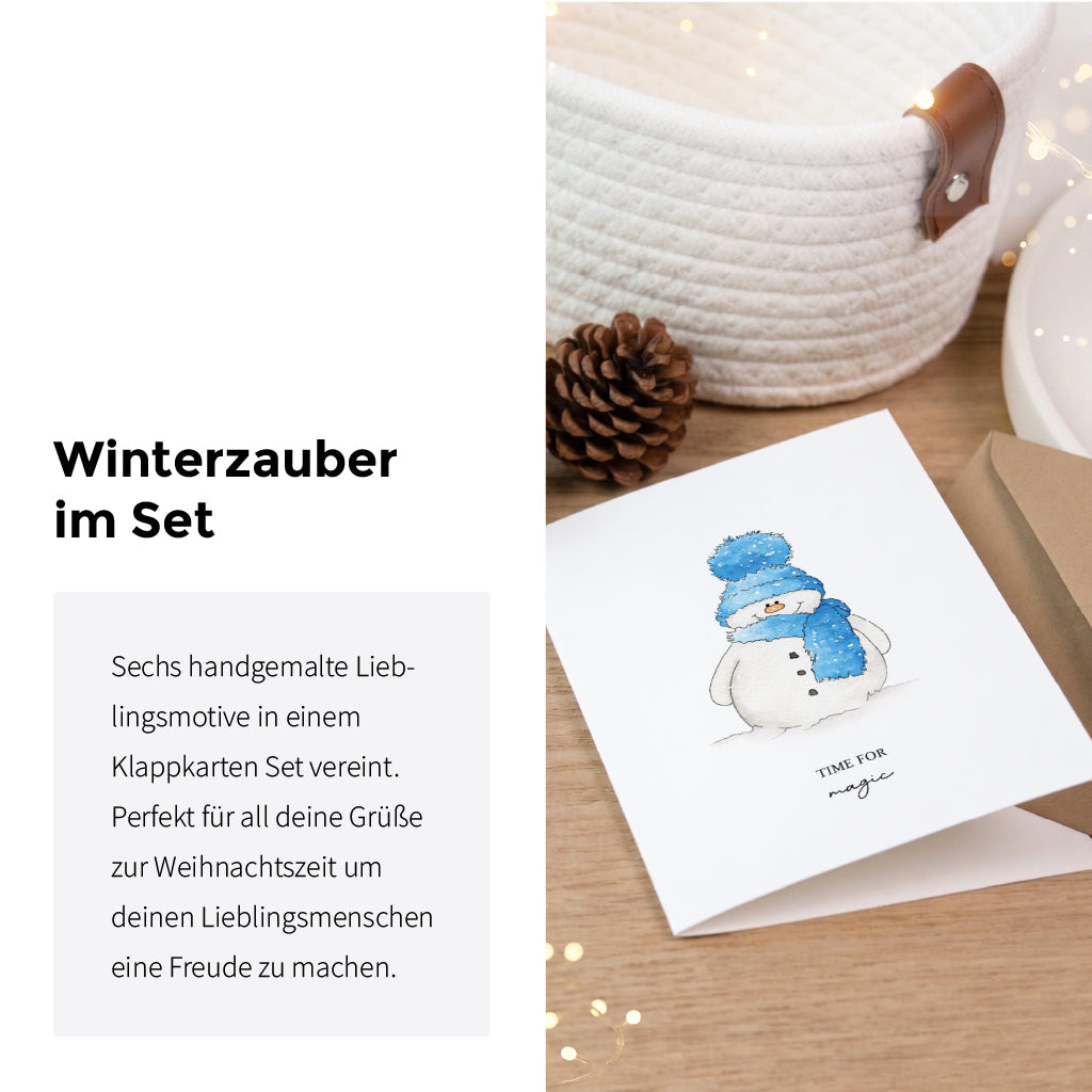 Christmas card set - watercolor motifs