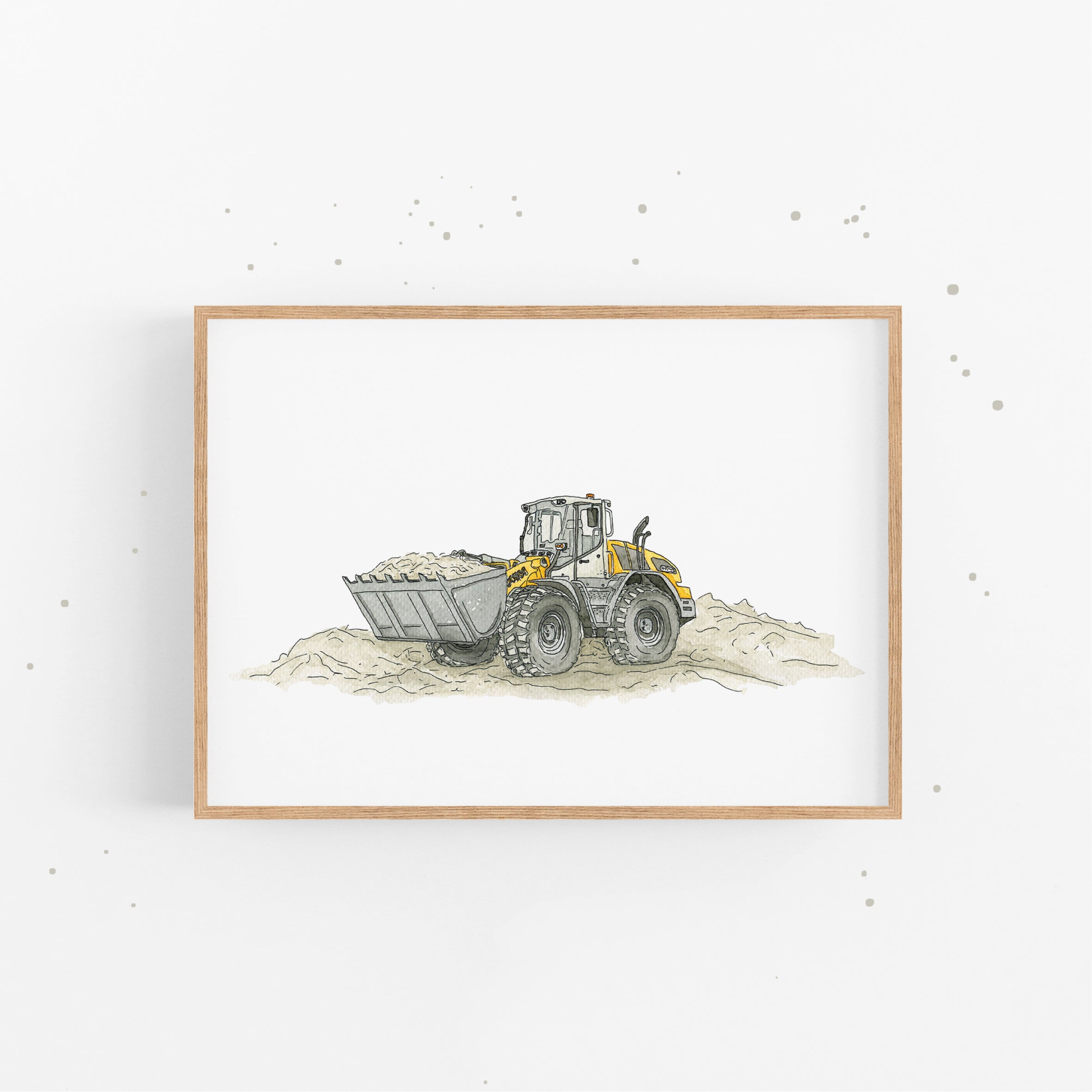 Vehicle Poster - Wheel Loader | Picture for the children's room | gift idea