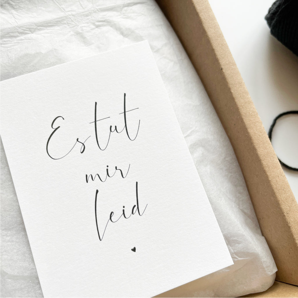 Mini Karte - Es tut mir leid – Funkenbunt