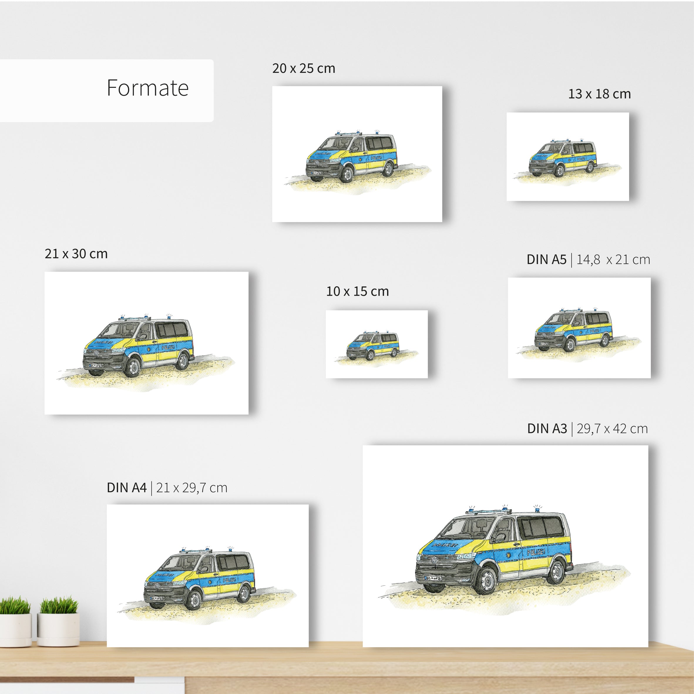 Vehicle Poster - Ambulance | Picture for the children's room | gift idea