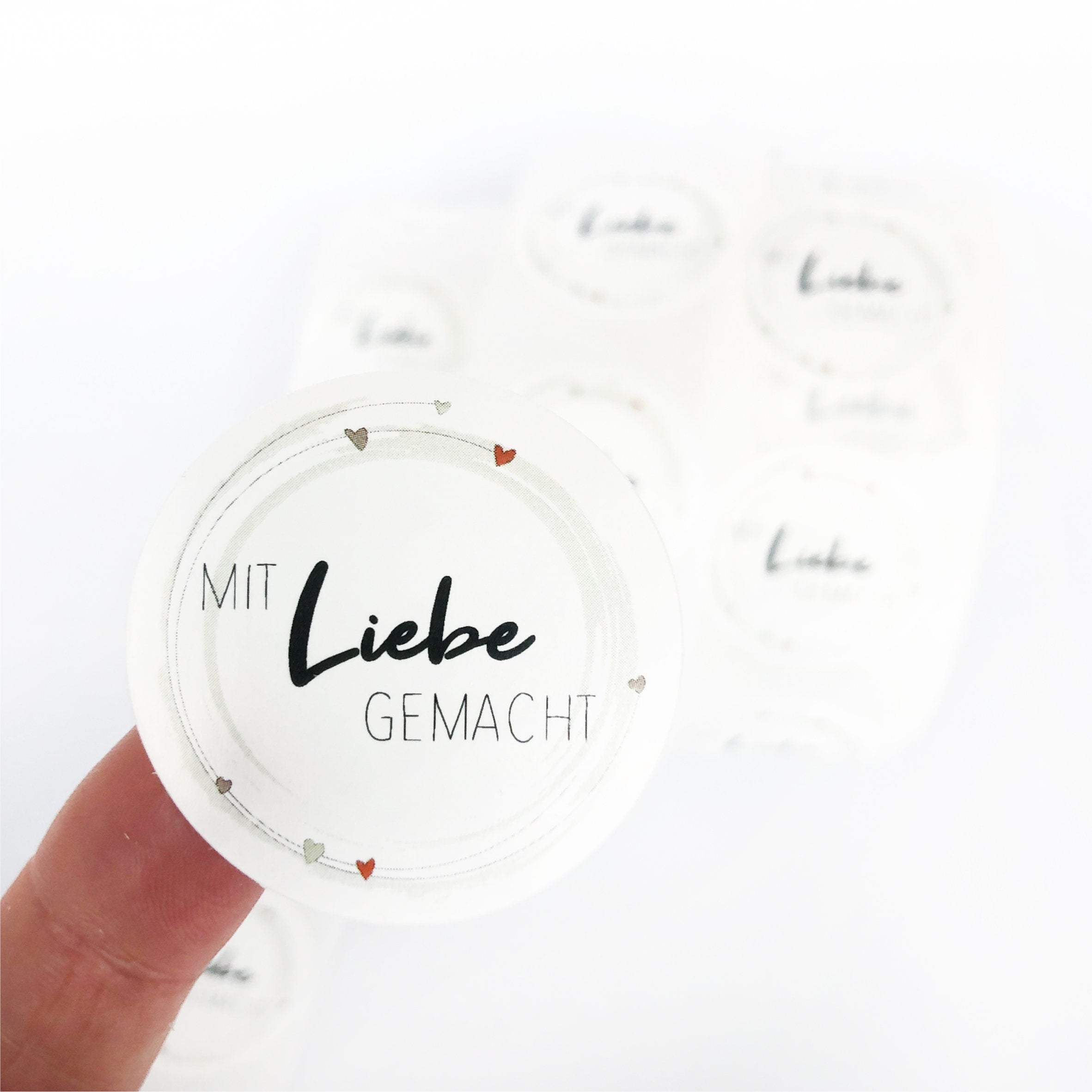 Stickers - Made with Love | round sticker | from 10 pieces
