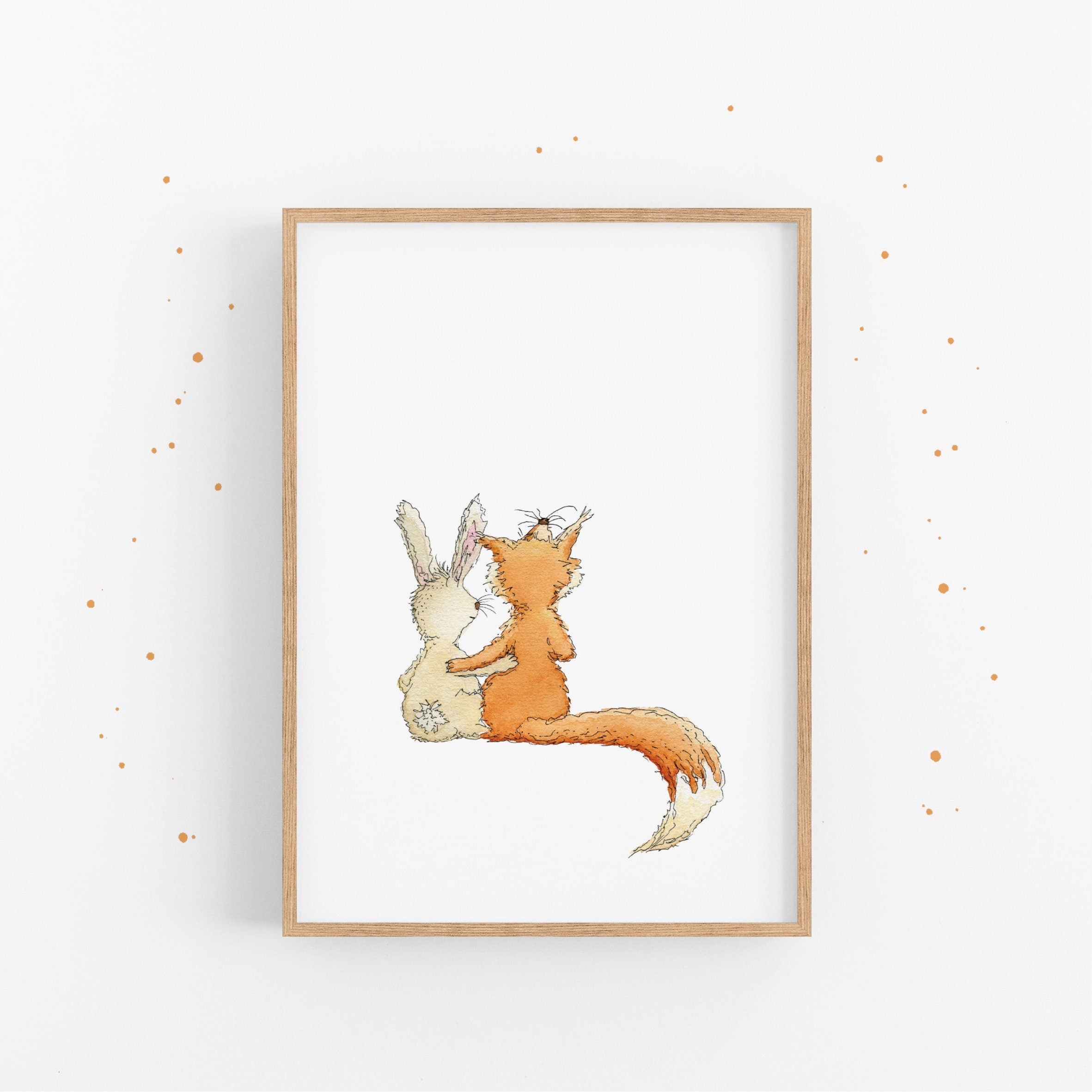 Kinder Poster - Fuchs und Hase