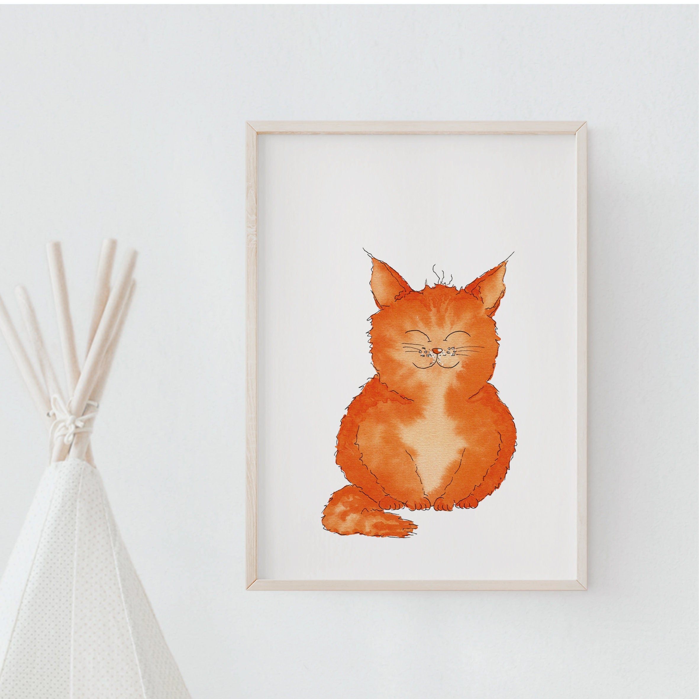 Poster for the children's room - Cat | Animal Posters | gift idea