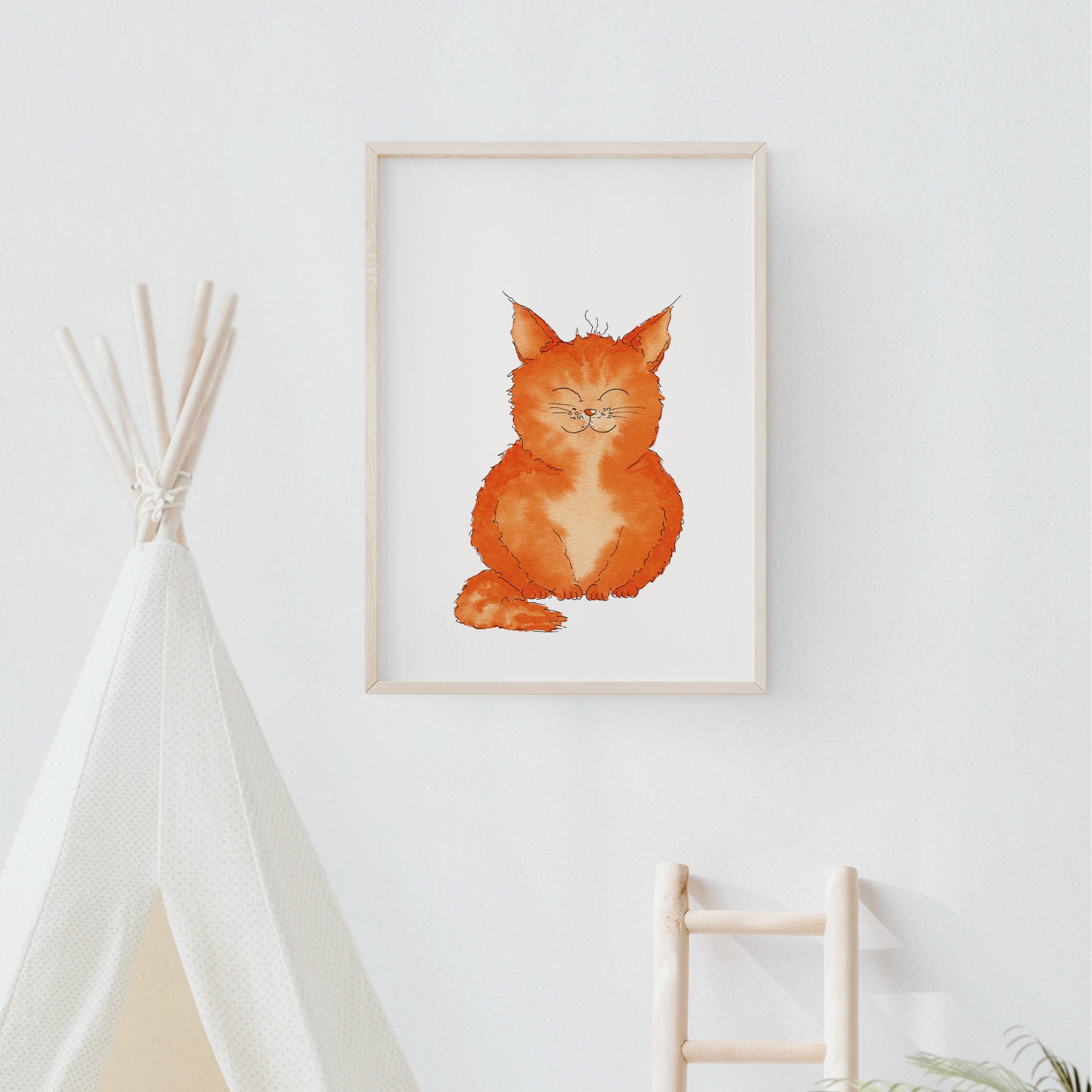 Poster for the children's room - Cat | Animal Posters | gift idea
