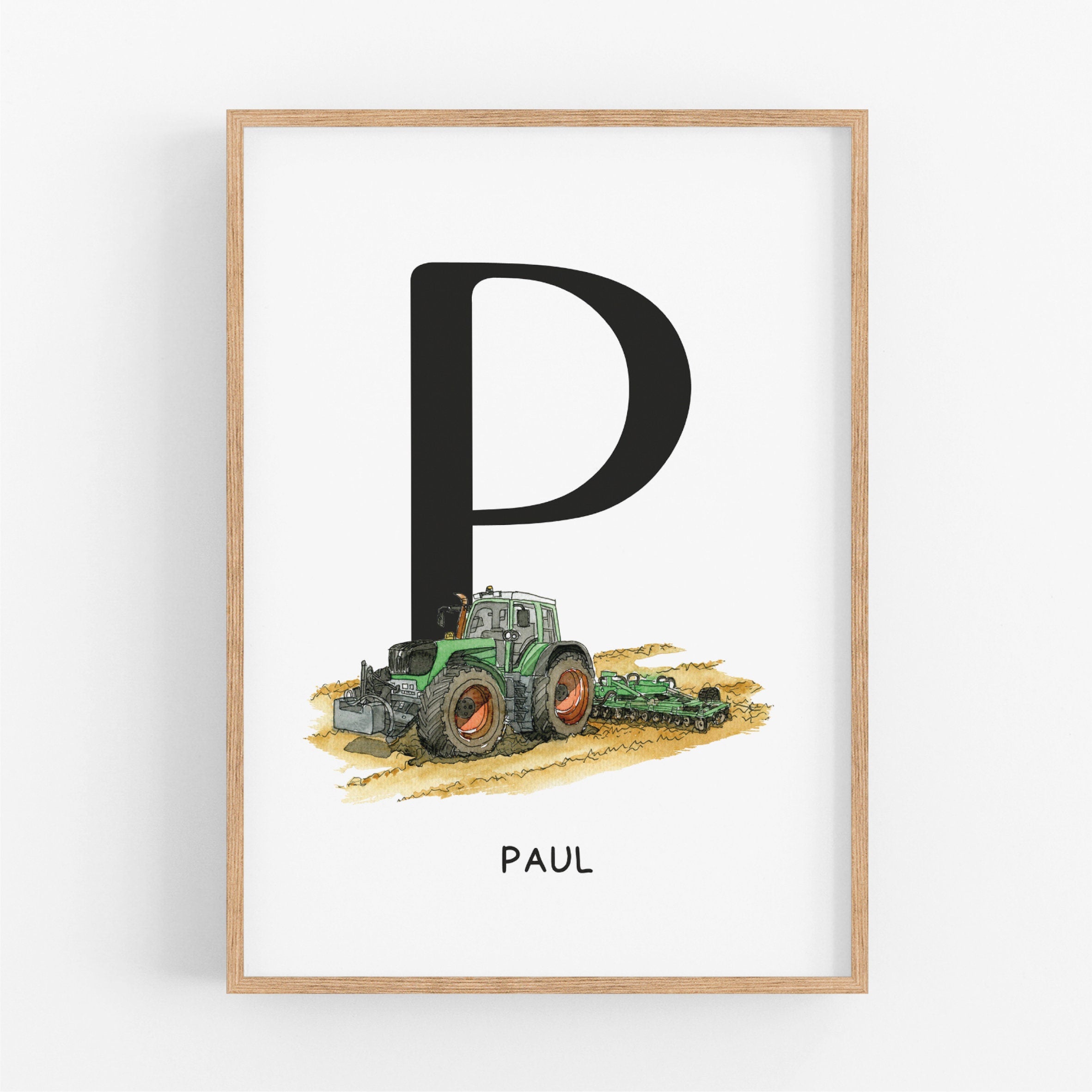 Vehicle Poster - Tractor | Personalized poster for the children's room